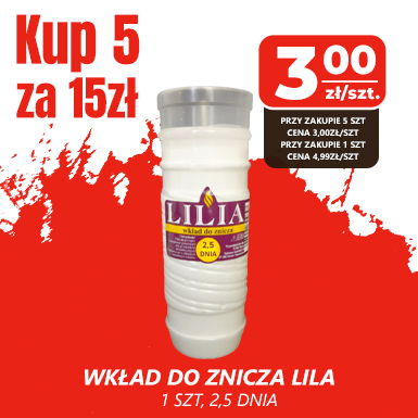 MW wkład do znicza 2,5 dnia